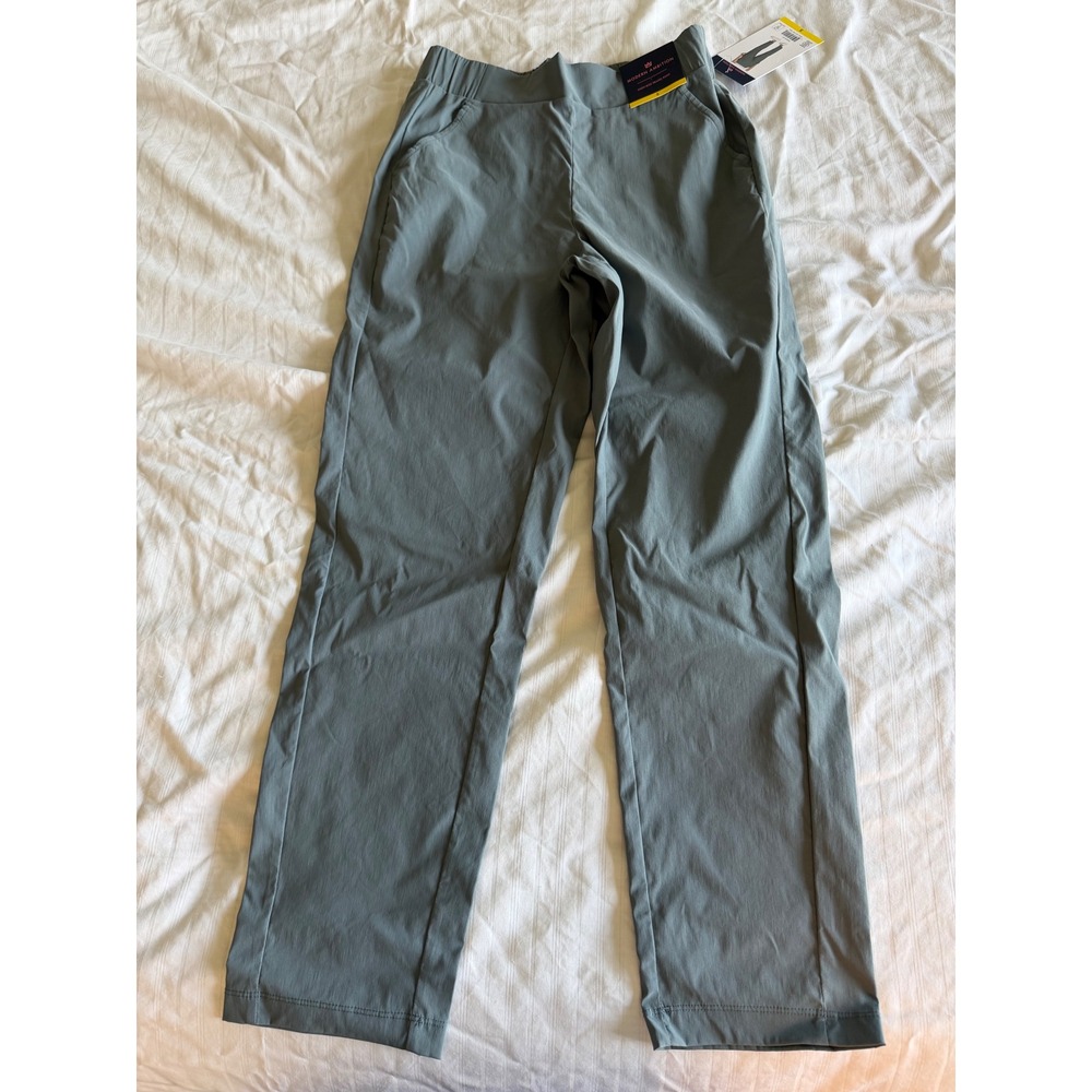 Modern Ambition High-Rise Travel Pant Blue Grey Recycled Nylon Stretch Small